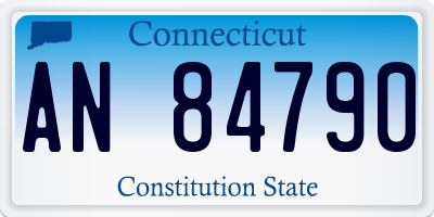 CT license plate AN84790