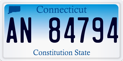 CT license plate AN84794