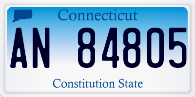CT license plate AN84805