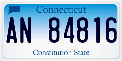 CT license plate AN84816
