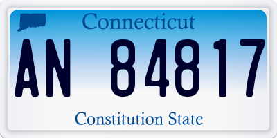 CT license plate AN84817