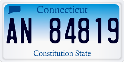 CT license plate AN84819