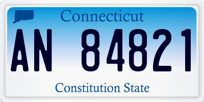 CT license plate AN84821