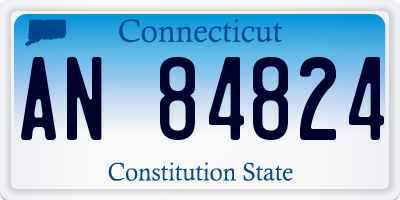 CT license plate AN84824