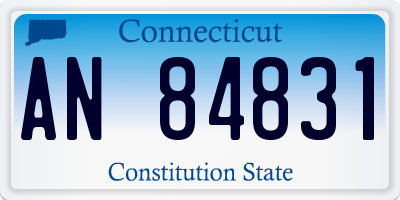 CT license plate AN84831