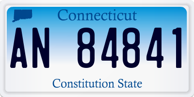 CT license plate AN84841