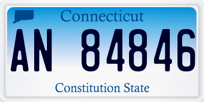 CT license plate AN84846