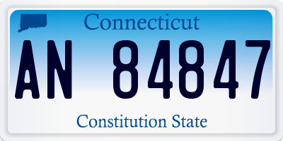 CT license plate AN84847
