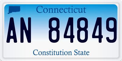 CT license plate AN84849
