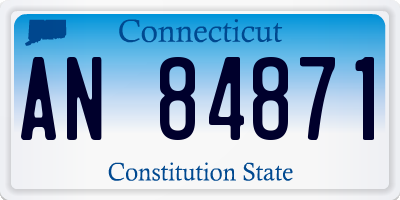 CT license plate AN84871