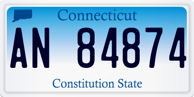 CT license plate AN84874