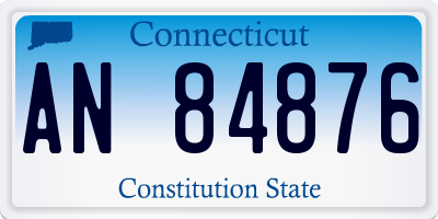 CT license plate AN84876