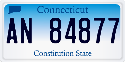 CT license plate AN84877