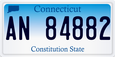 CT license plate AN84882