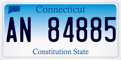 CT license plate AN84885