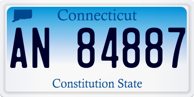 CT license plate AN84887