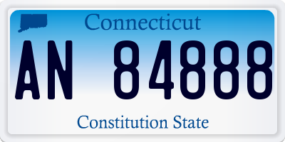 CT license plate AN84888