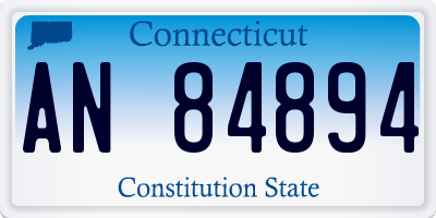 CT license plate AN84894