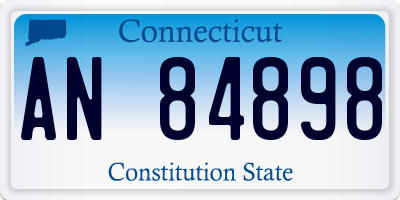 CT license plate AN84898