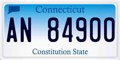 CT license plate AN84900