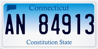 CT license plate AN84913