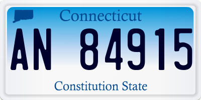 CT license plate AN84915