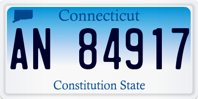CT license plate AN84917