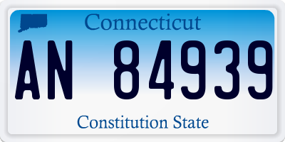 CT license plate AN84939
