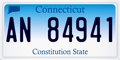 CT license plate AN84941