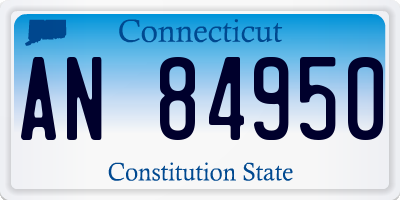 CT license plate AN84950