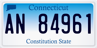 CT license plate AN84961