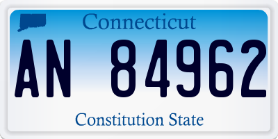 CT license plate AN84962