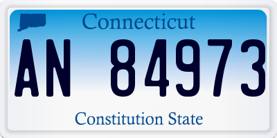 CT license plate AN84973
