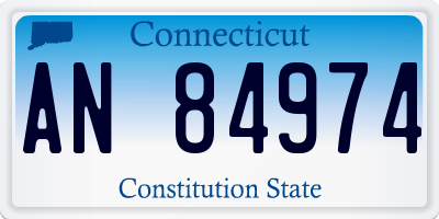 CT license plate AN84974