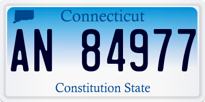 CT license plate AN84977