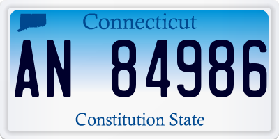 CT license plate AN84986