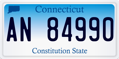 CT license plate AN84990
