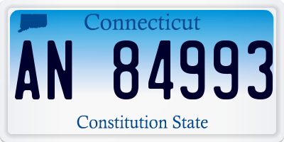 CT license plate AN84993