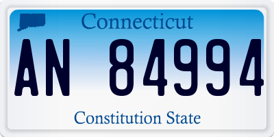 CT license plate AN84994