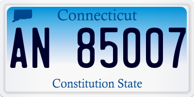 CT license plate AN85007