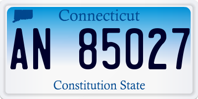 CT license plate AN85027
