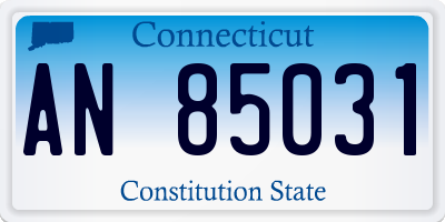 CT license plate AN85031