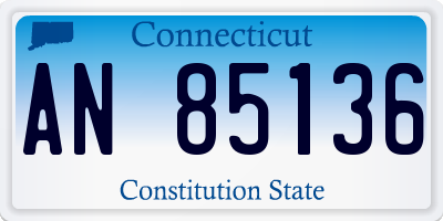CT license plate AN85136
