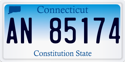 CT license plate AN85174