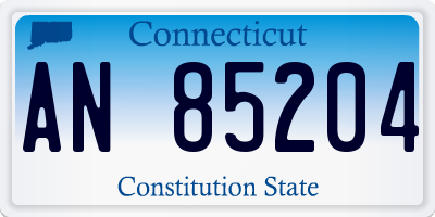 CT license plate AN85204