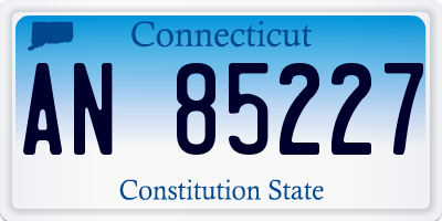 CT license plate AN85227