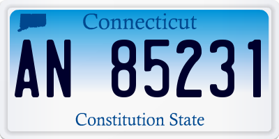 CT license plate AN85231