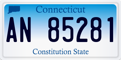 CT license plate AN85281