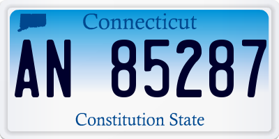 CT license plate AN85287