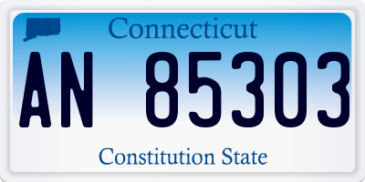 CT license plate AN85303